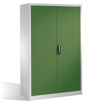 C+P Stahlschrank, Werkzeugschrank, Geräteschrank, abschließbar, 4 Fachböden, Korpusfarbe lichtgrau, Front wählbar, 1.950 x 1.200 x 600 mm (HxBxT) 