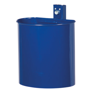 Halbrunder Abfallbehälter für Wand u. Pfostenmontage - 20 l - Farbe wählbar 