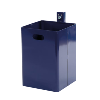 Beispielabbildung offener Abfallbehälter, hier in Kobaltblau (RAL 5013)
