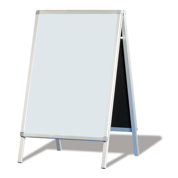 Klassischer Kundenstopper, DIN A1 oder A0, Werbetafel, beidseitiger Plakatständer, Aufsteller, klappbar, Aluminium Klassischer Kundenstopper, DIN A1 oder A0, Werbetafel, beidseitiger Plakatständer, Aufsteller, klappbar, Aluminium