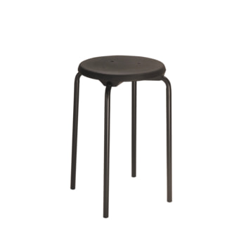 Hocker - Stapelhocker - Sitzhöhe 580 mm - PU schwarz - Stahlrohrgestell - Farbe wählbar 