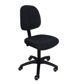 Arbeitsstuhl - Bürostuhl - höhenverstellbar - Polster anthrazit - Rückenlehne groß - Kunststoff-Fußkreuz - Füße wählbar 