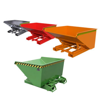 Muldenkippbehälter, automatisch - 900 l - Muldenkipper - Selbstkipper - Farbe wählbar Muldenkippbehälter, automatisch - 900 l - Muldenkipper - Selbstkipper - Farbe wählbar