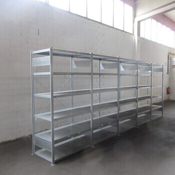 Steckregal Industrieregal Archivregal Ordnerregal Fachbodenregal - 2.000 x 7.000 x 600 mm - 42 Fachböden - Meta