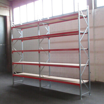 Weitspannregal m. Holzeinlage - 350 kg - (HxBxT) ca. 3.000 x 3.900 x 600 mm Weitspannregal m. Holzeinlage - 350 kg - (HxBxT) ca. 3.000 x 3.900 x 600 mm