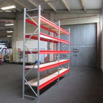 Weitspannregal m. Holzeinlage - 600 kg - (HxBxT) ca. 3.000 x 3.900 x 600 mm