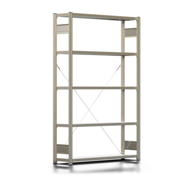 Fachbodenregal mit Tiefenriegel - 250 kg - (HxBxT) 2.000 x 1.285 x 300 mm - erweiterbar - Farbe wählbar - 5 Böden - Lagerregal - Steckregal REGALWERK Fachbodenregal mit Tiefenriegel - 250 kg - (HxBxT) 2.000 x 1.285 x 300 mm - erweiterbar - Farbe wählbar - 5 Böden - Lagerregal - Steckregal REGALWERK