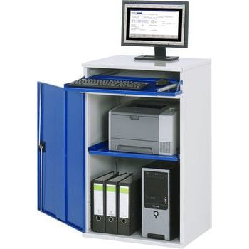 Computer-Arbeitsplatz, PC-Schrank, stationär, Dokumentenfach, Trennboden ausziehbar, Tastaturtablar, Kabeldurchführung, verschließbar stationär