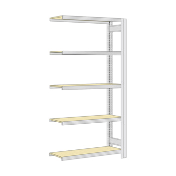 Fachbodenregal Tiefenriegel 250 kg 2.000 x 875 x 300 mm (HxBxT)