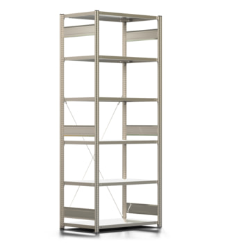 Fachbodenregal mit Tiefenriegel - 250 kg - 2.500 x 1.005 x 600 mm - erweiterbar - Farbe wählbar - 6 Böden - Lagerregal - Steckregal BERT Fachbodenregal mit Tiefenriegel - 250 kg - 2.500 x 1.005 x 600 mm - erweiterbar - Farbe wählbar - 6 Böden - Lagerregal - Steckregal BERT