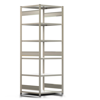 Fachbodenregal mit Tiefenriegel - 150 kg - 2.500 x 875 x 800 mm (HxBxT) - erweiterbar - 6 Böden - verzinkt - Lagerregal - Steckregal - BERT Fachbodenregal mit Tiefenriegel - 150 kg - 2.500 x 875 x 800 mm (HxBxT) - erweiterbar - 6 Böden - verzinkt - Lagerregal - Steckregal - BERT