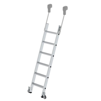 Beispielabbildung Regalleiter: hier in der Ausführung mit 6 Stufen, Leiterlänge 1.690 mm