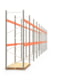 Palettenregal ARTUS - Regalreihe mit 10 Feldern - Fachlast 3.000 kg - 3.500 x 27.935 x 1.100 mm (HxBxT) - Schwerlastregal