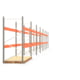 Palettenregal ARTUS - Regalreihe mit 7 Feldern - Fachlast 4.000 kg - 2.500 x 25.880 x 1.100 mm (HxBxT) - Schwerlastregal
