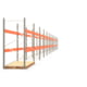 Palettenregal ARTUS - Regalreihe mit 13 Feldern - Fachlast 4.000 kg - 2.500 x 47.990 x 1.100 mm (HxBxT) - Schwerlastregal