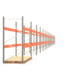 Palettenregal ARTUS - Regalreihe mit 18 Feldern - Fachlast 4.000 kg - 2.500 x 66.415 x 1.100 mm (HxBxT) - Schwerlastregal