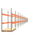 Palettenregal ARTUS - Regalreihe mit 22 Feldern - Fachlast 4.000 kg - 2.500 x 81.155 x 1.100 mm (HxBxT) - Schwerlastregal