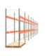 Palettenregal ARTUS - Regalreihe mit 9 Feldern - Fachlast 3.700 kg - 3.000 x 33.250 x 1.100 mm (HxBxT) - Schwerlastregal