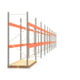 Palettenregal ARTUS - Regalreihe mit 11 Feldern - Fachlast 3.700 kg - 3.000 x 40.620 x 1.100 mm (HxBxT) - Schwerlastregal