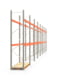 Palettenregal ARTUS - Regalreihe mit 8 Feldern - Fachlast 2.100 kg - 3.500 x 22.365 x 800 mm (HxBxT) - Schwerlastregal