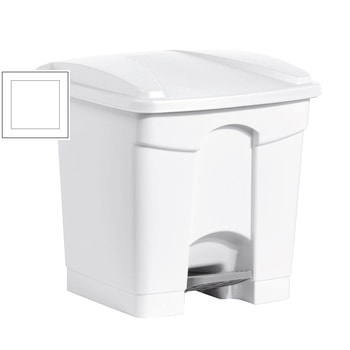 Wertstoffsammler aus Kunststoff - Volumen 30 l - 435 x 410 x 390 mm (HxBxT) - Behälter weiß - Deckel weiß 30 l | Weiß