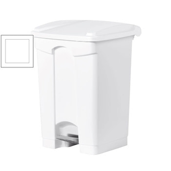 Wertstoffsammler aus Kunststoff - Volumen 45 l - 600 x 410 x 390 mm (HxBxT) - Behälter weiß - Deckel weiß 45 l | Weiß