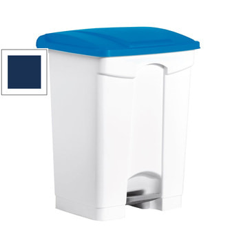 Wertstoffsammler aus Kunststoff - Volumen 70 l - 670 x 500 x 410 mm (HxBxT) - Behälter weiß - Deckel blau 70 l | Blau
