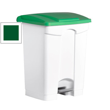 Wertstoffsammler aus Kunststoff - Volumen 70 l - 670 x 500 x 410 mm (HxBxT) - Behälter weiß - Deckel grün 70 l | Grün