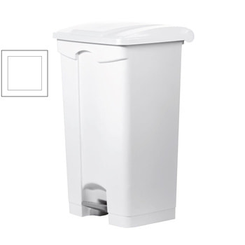 Wertstoffsammler aus Kunststoff - Volumen 90 l - 820 x 500 x 410 mm (HxBxT) - Behälter weiß - Deckel weiß 90 l | Weiß