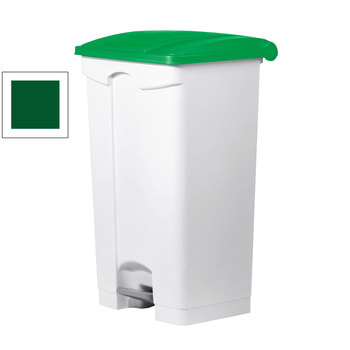 Wertstoffsammler aus Kunststoff - Volumen 90 l - 820 x 500 x 410 mm (HxBxT) - Behälter weiß - Deckel grün 90 l | Grün