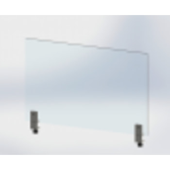 Abbildung Sichtschutz aus Acrylglas mit Tischklemmen Abbildung Sichtschutz aus Acrylglas mit Tischklemmen