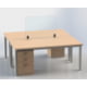 Beispielabbildung: Sichtschutz in Verwendung als Tischblende (Tisch nicht im Lieferumfang enthalten).