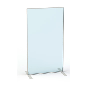 Abbildung Sichtwand mit Acrylglas, glasklar, freistehend mit Flachfüßen Abbildung Sichtwand mit Acrylglas, glasklar, freistehend mit Flachfüßen