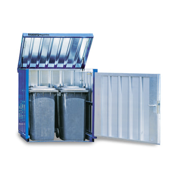 Magazinbox - Kleinteilelager - Lagerbox - 1.470 x 1.420 x 1.080 mm - Klappdach und Einflügeltür- ohne Boden ohne Boden