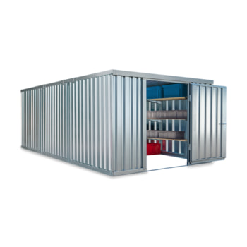 Container, Lagercontainer, Schnellbaucontainer, Materialcontainer, Baucontainer, Gerätehaus, zerlegt, 2.150 x 3.050 x 6.520 mm (HxBxT) ohne Boden