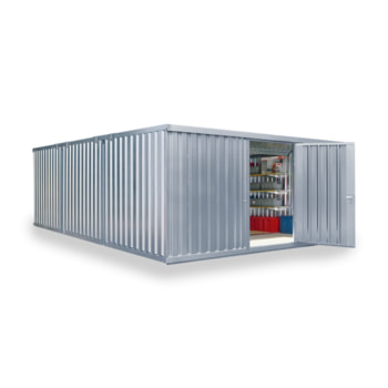 Container, Lagercontainer, Schnellbaucontainer, Materialcontainer, Baucontainer, Gerätehaus, zerlegt, 2.150 x 5.080 x 6.520 mm (HxBxT), Holzfußboden Holzfußboden