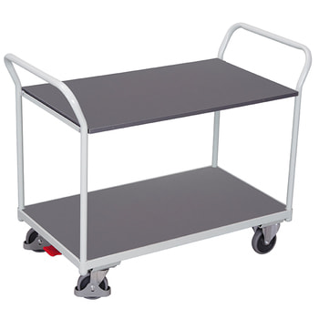 Tischwagen - 2 Etagen - Traglast 250 kg - Ladefläche und Rahmenfarbe wählbar 