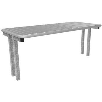Drahtgitter-Tisch für Außenbereich, zum Einbetonieren, Farbe wählbar, 730 x 1.795 x 770 mm (HxB) 