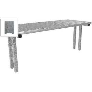 Drahtgitter-Tisch für Außenbereich, zum Einbetonieren, Farbe Eisenglimmer, 730 x 1.795 x 770 mm (HxB) DB 703 Eisenglimmer