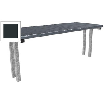 Drahtgitter-Tisch für Außenbereich, zum Einbetonieren, Farbe anthrazitgrau, 730 x 1.795 x 770 mm (HxB) RAL 7016 Anthrazitgrau