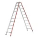 Beispielabbildung Stufenstehleiter mit Plattform: hier in der Ausführung Länge 2.540 mm, 2x10 Stufen