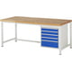 Werkbank mit Schubladen, 840 x 2.000 x 900 mm (HxBxT)
