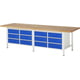 Werkbank mit Schubladen, 840 x 3.000 x 900 mm (HxBxT)