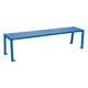 Sitzbank aus Metall ohne Rückenlehne, Breite 1.800 mm, in 10 Farben (hier in der Farbvariante Enzianblau)