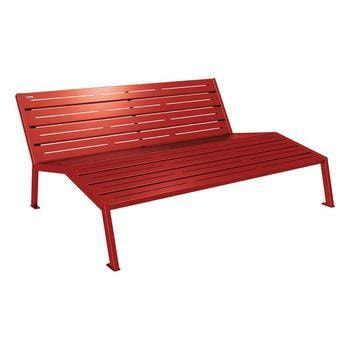 Liegestuhl aus Stahl - mit Rückenlehne - 808 x 1.800 mm (HxB) - Farbe wählbar - Parkbank - Gartenbank 