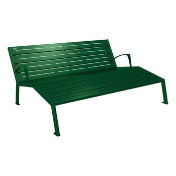 Liegestuhl aus Stahl - mit Armlehnen - 808 x 1.800 mm (HxB) - Farbe wählbar - Parkbank - Gartenbank 