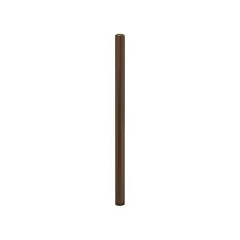 Einfacher Pfosten mit Bogenkopf - Durchmesser 60 mm - Höhe 1.100 mm - Farbe Schokoladenbraun RAL 8017 Schokoladenbraun