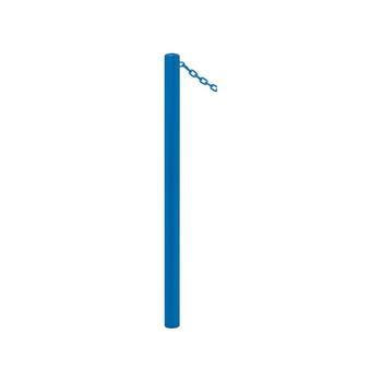 Pfosten mit Bogenkopf und 1 Öse - Durchmesser 60 mm - Höhe 1.000 mm - Farbe enzianblau 1 Öse | RAL 5010 Enzianblau