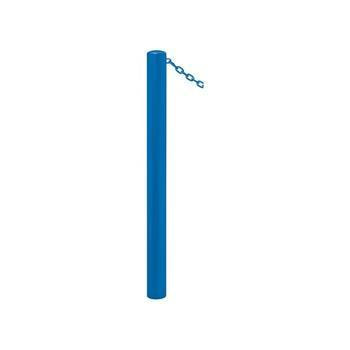 Pfosten mit Bogenkopf und 1 Öse - Durchmesser 76 mm - Höhe 1.000 mm - Farbe enzianblau 1 Öse | RAL 5010 Enzianblau