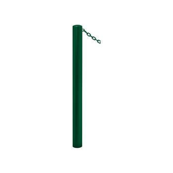 Pfosten mit Bogenkopf und 1 Öse - Durchmesser 76 mm - Höhe 1.000 mm - Farbe moosgrün 1 Öse | RAL 6005 Moosgrün